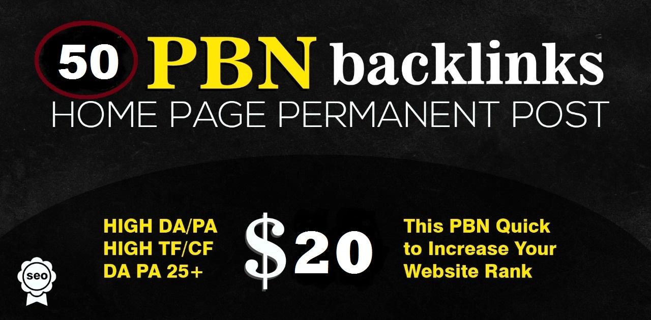Build High Quality 50 PBNs SEO Backlinks High DA/PA U...