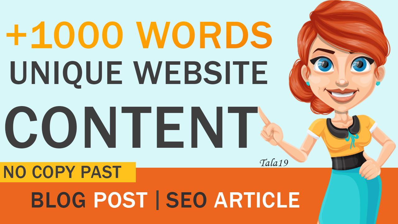 I will write 1000 words blog or SEO articles Unique c...