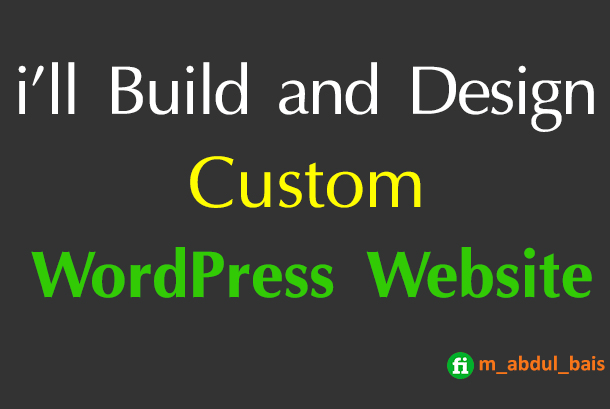 I will design and build a beauifull custom wordpress ...