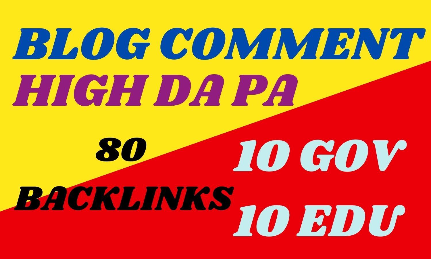 80 blog comments include 10 EDU 10 GVO Total 80 blogc...