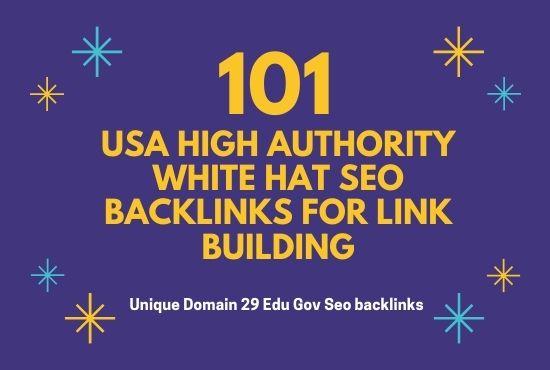 Do 101 USA High Authority White hat SEO Backlinks for...