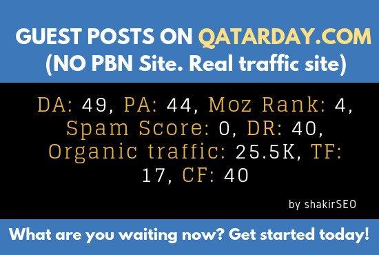 Write And Publish A Guest Post On Qatarday Da 44 News...