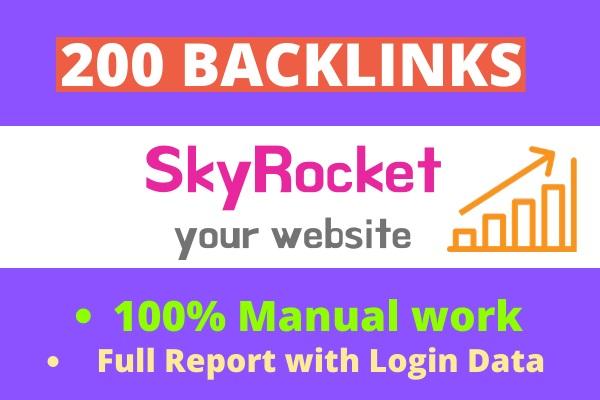TOP RANKING SEO SERVICE- SkyRocket with 200 High Auth...
