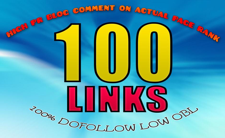 I will do manually 100 blog comments with dofollow da...