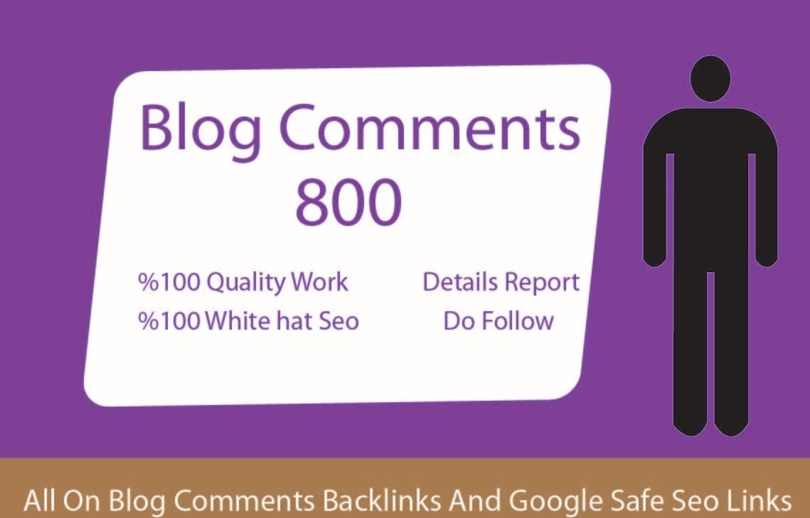 I will create 800 dofollow blog comment quality backl...