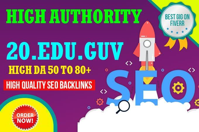 Get 20. Edu. Gov UNIQUE Domains Safe SEO Backlinks Fo...
