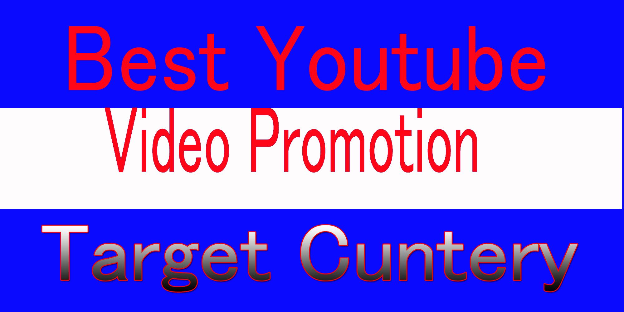 Target country USA, CANADA, Italy, australia YouTube...