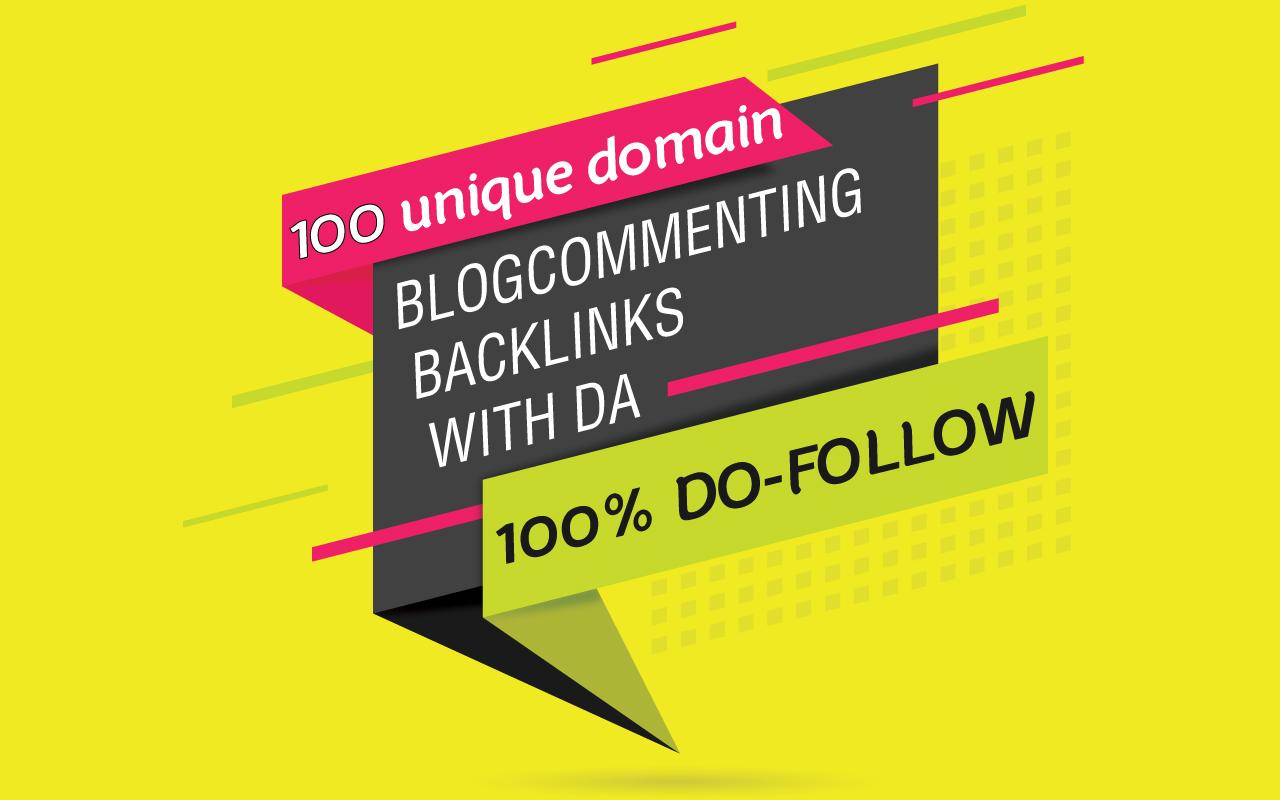 I make 100 unique domain blog commenting backlinks wi...