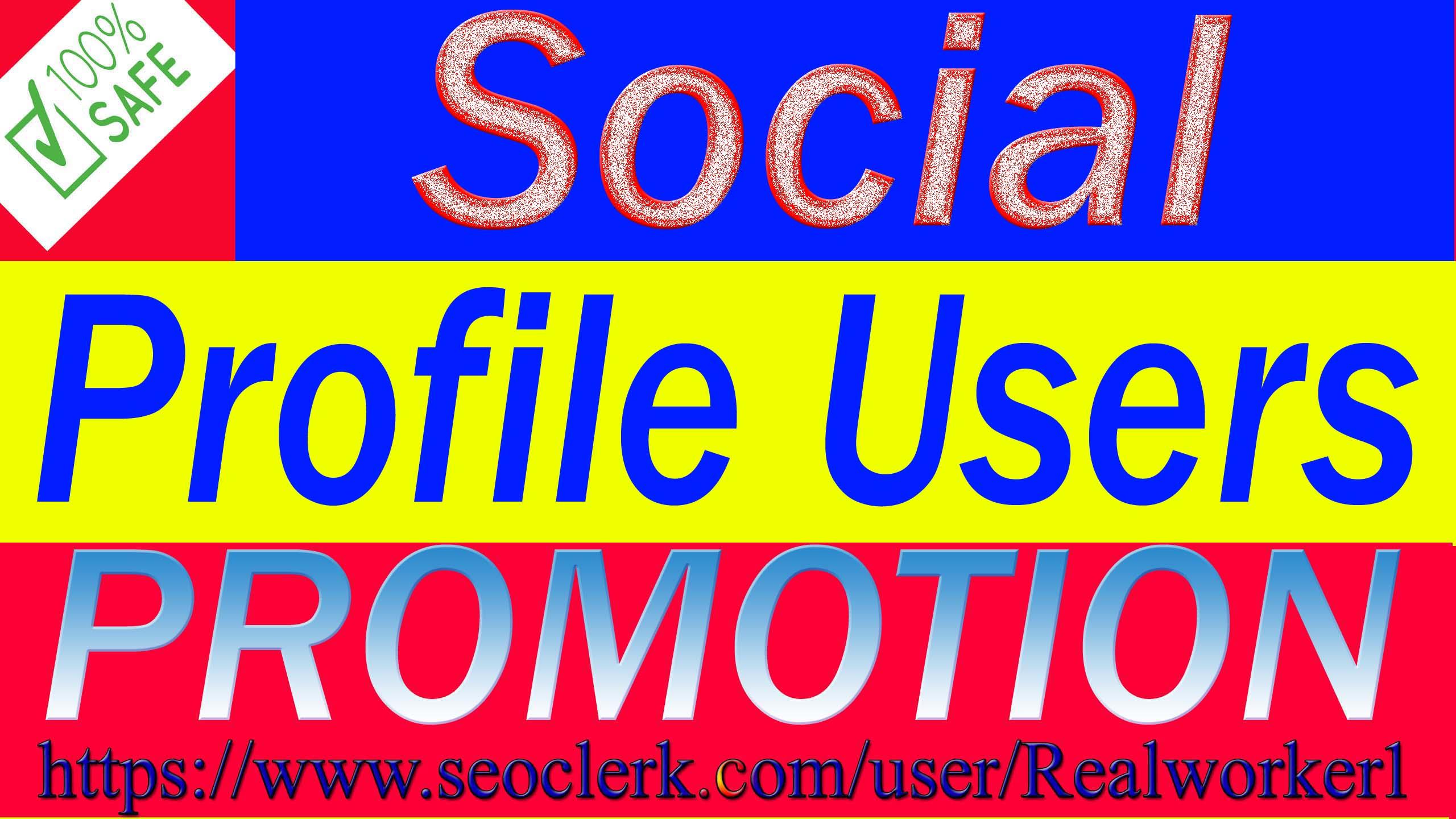Super Fast Social Profile Promotion High Quality