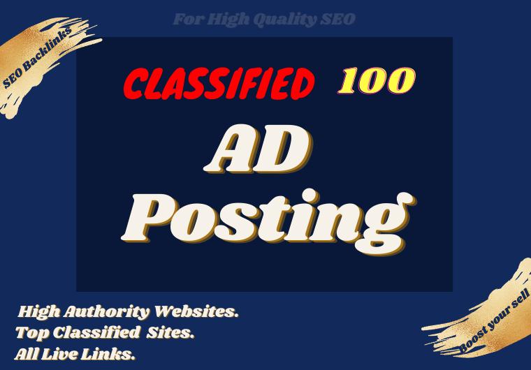 Manually Post your ad 50 high authority ad posting si...