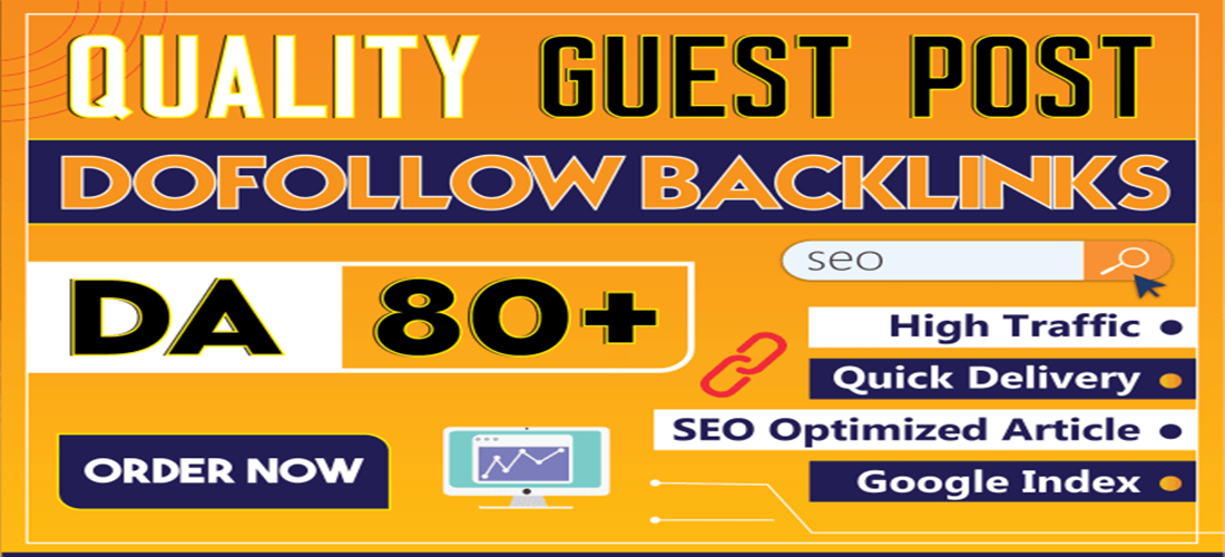 SEO guest post High DA 50 to 90 backlinks service