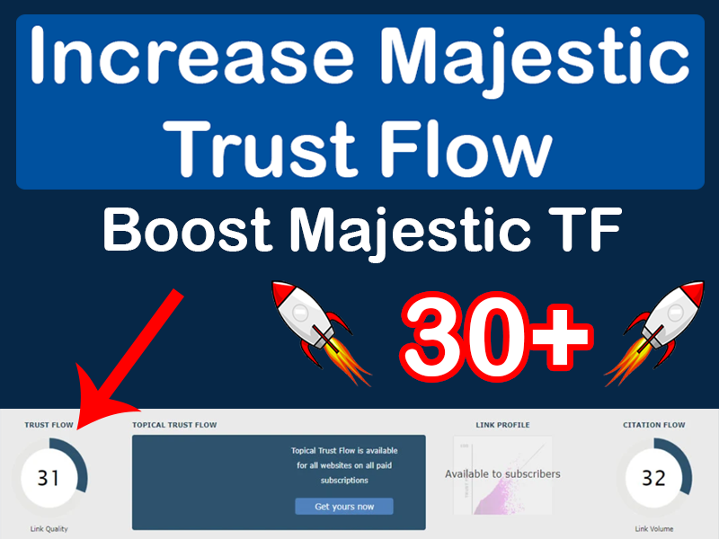 I will increase your Trust Flow to TF30+ or more