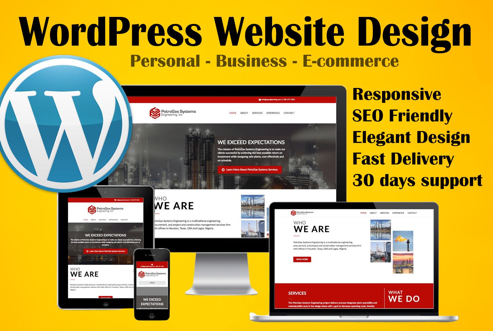 I will build wordpress website or wordpress website d...