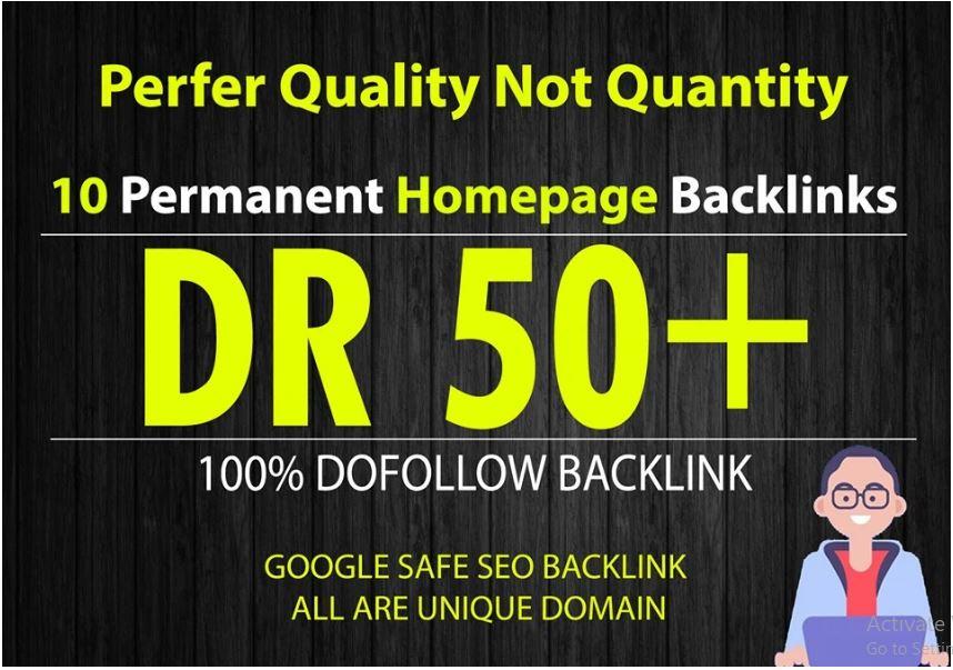 I will make 10PBN DR 50 dofollow permanent homepage p...