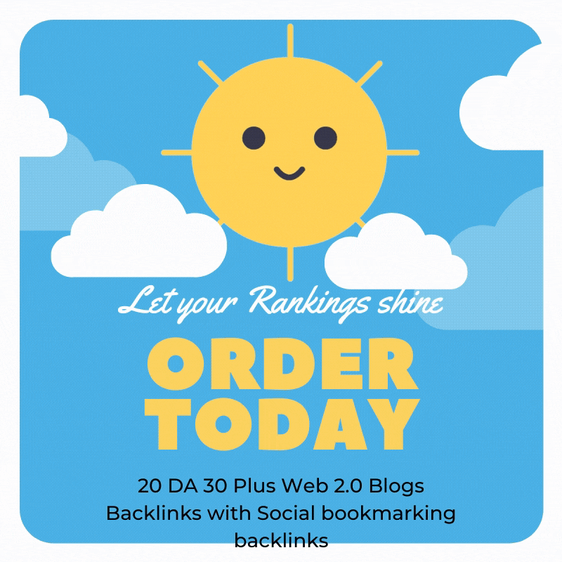 20 DA 30 Plus Web 2.0 Blogs Backlinks with Social boo...