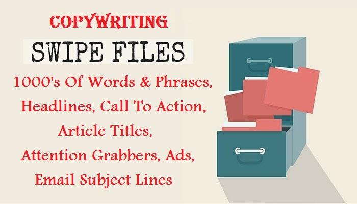 give copywriting swipe files package 1000s of words, ...