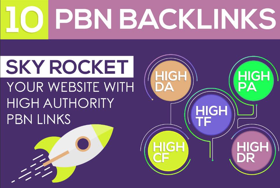 Create 10 HomePage PBN Backlinks All Dofollow High Qu...