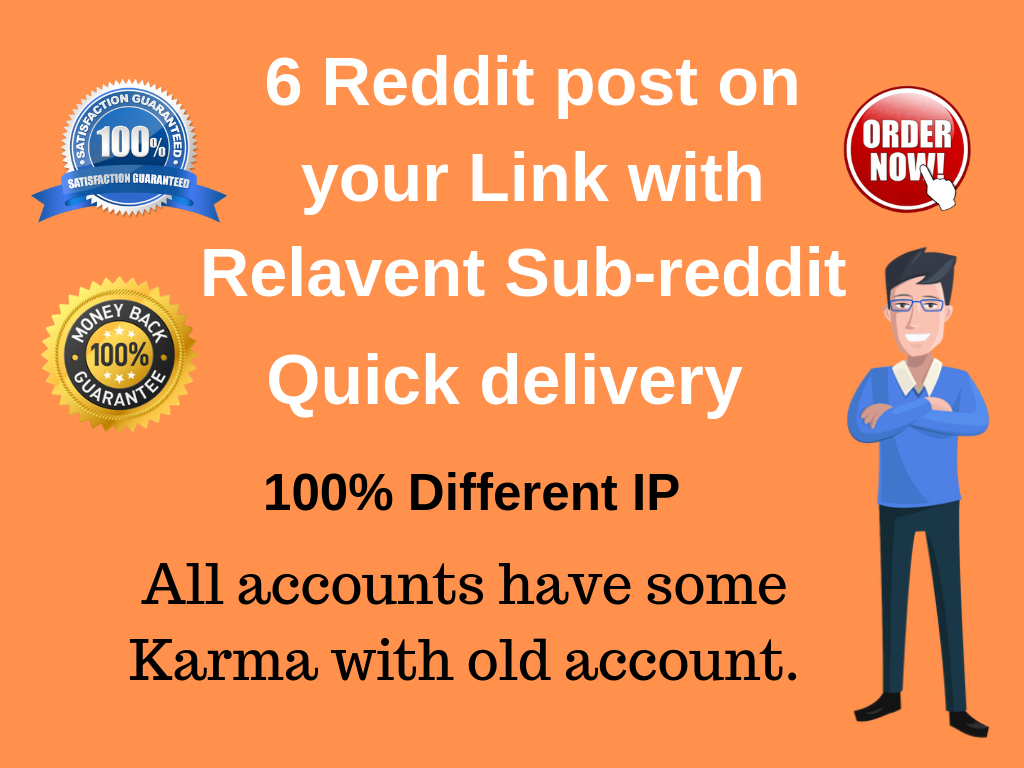 Get targeted traffic 6 Reddit post with website link ...