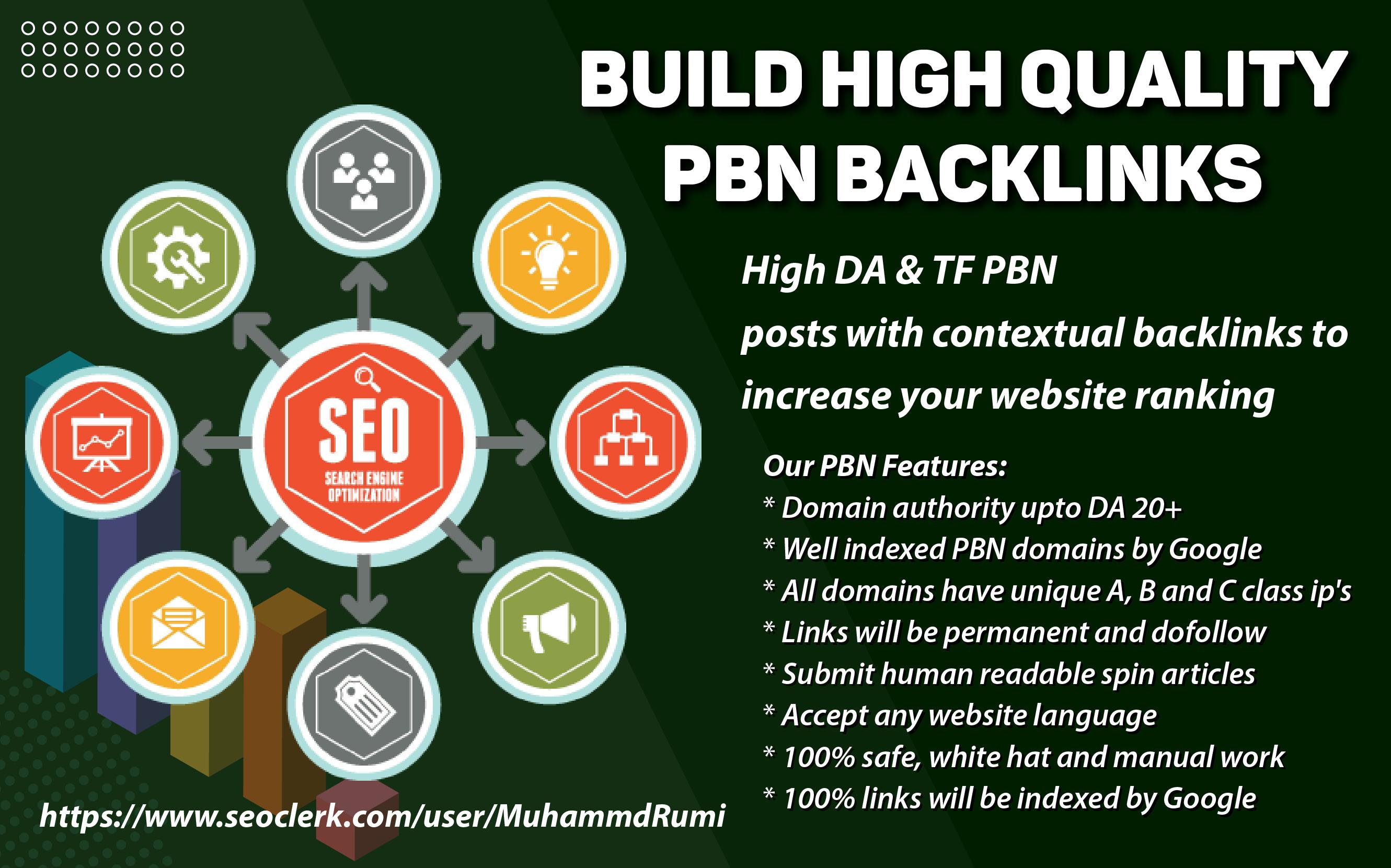I will Build High Quality 20 PBN Backlinks