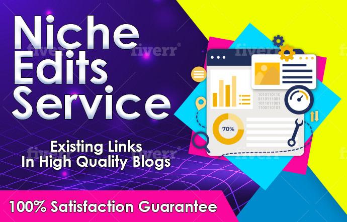 I will get quality niche edit curated backlinks links...