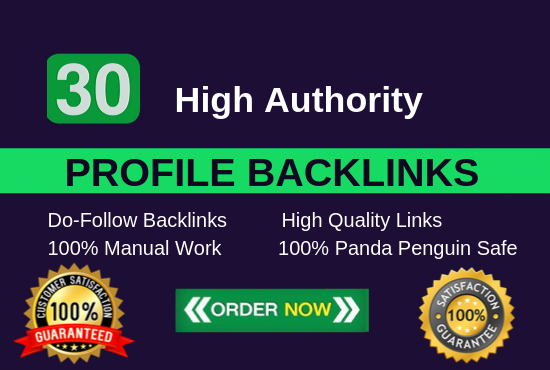 Manually Create 30 pr9 da 90 dofollow profile backlin...