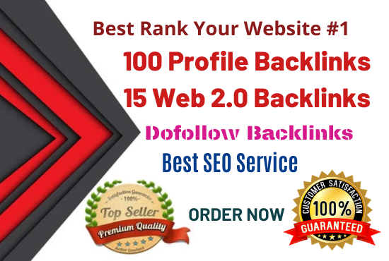 Manually Create 100 Profile Backlinks + 15 Web 2.0 Ba...