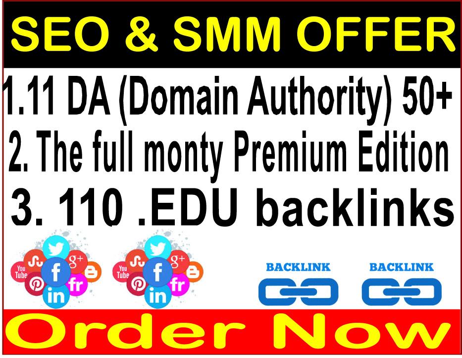 Powerful SEO-11 DA 50+ - 110 edu & The full monty...