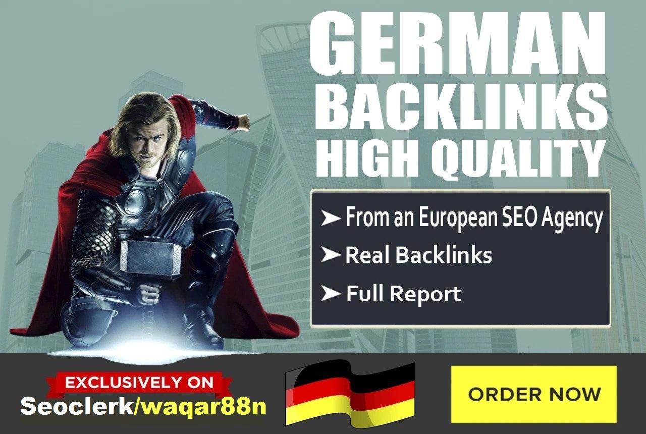 I will build 20 German dofollow backlinks from German...