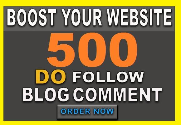 I will Create 500 High Quality Dofollow Blog Comments...