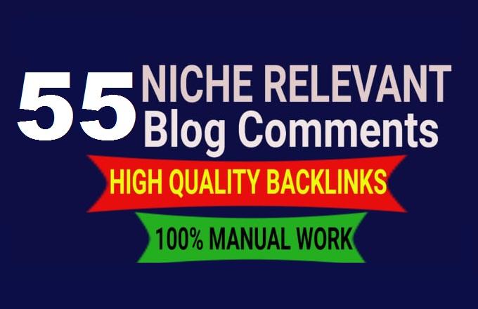 I will do 55 niche relevant backlinks low obl manual ...