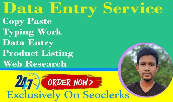 I will do fastest excel data entry, copy paste job, ...