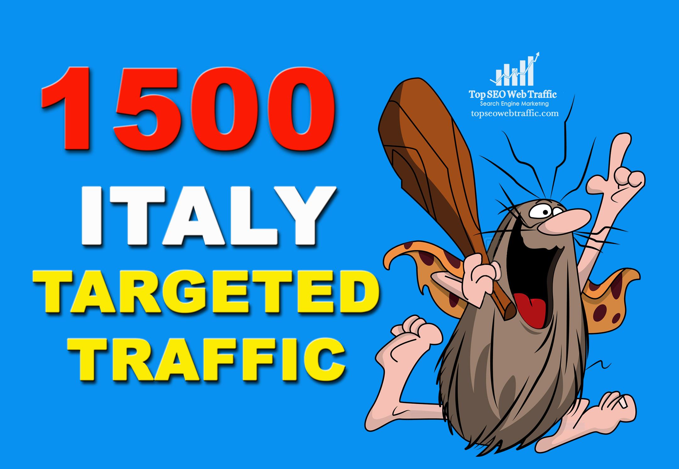 GET 1,500 ITALY WEB TRAFFIC TARGETED VISITORS