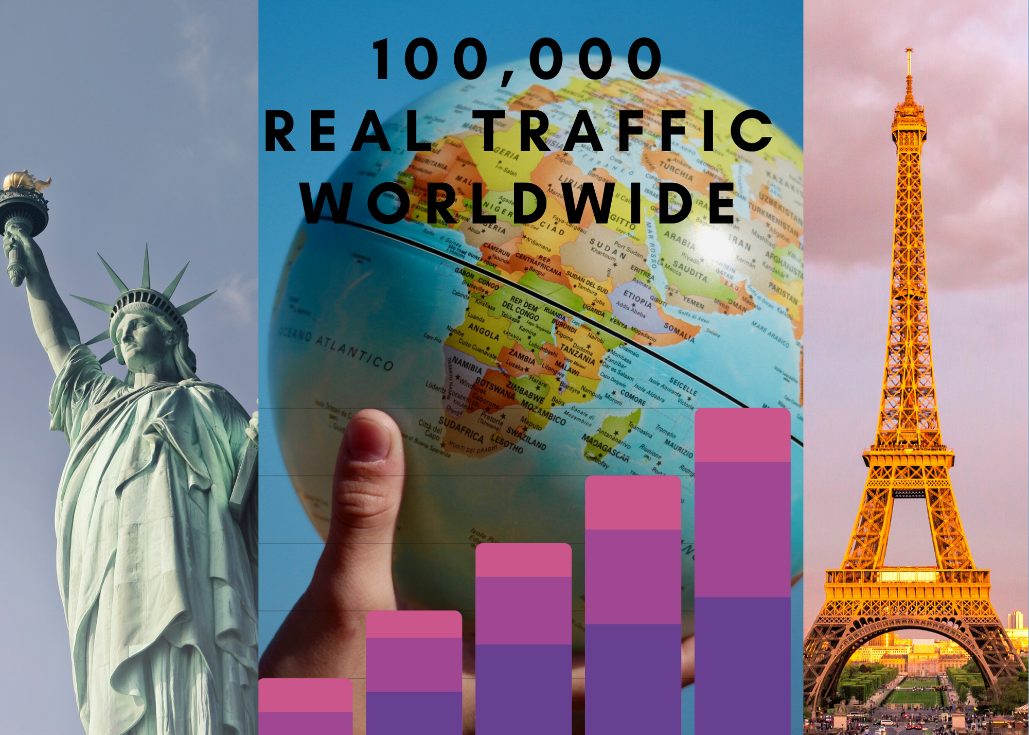 I will send 100000 real human traffic from all over t...