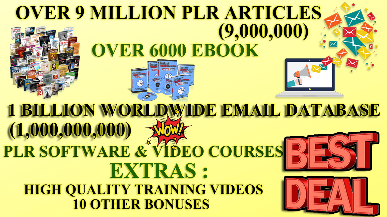 I Will Give You 9 Million Plr Articles 6000 Ebooks, ...
