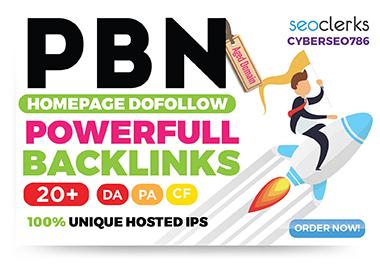 I will provide 6 Permanent PBN Dofollow Homepage Back...