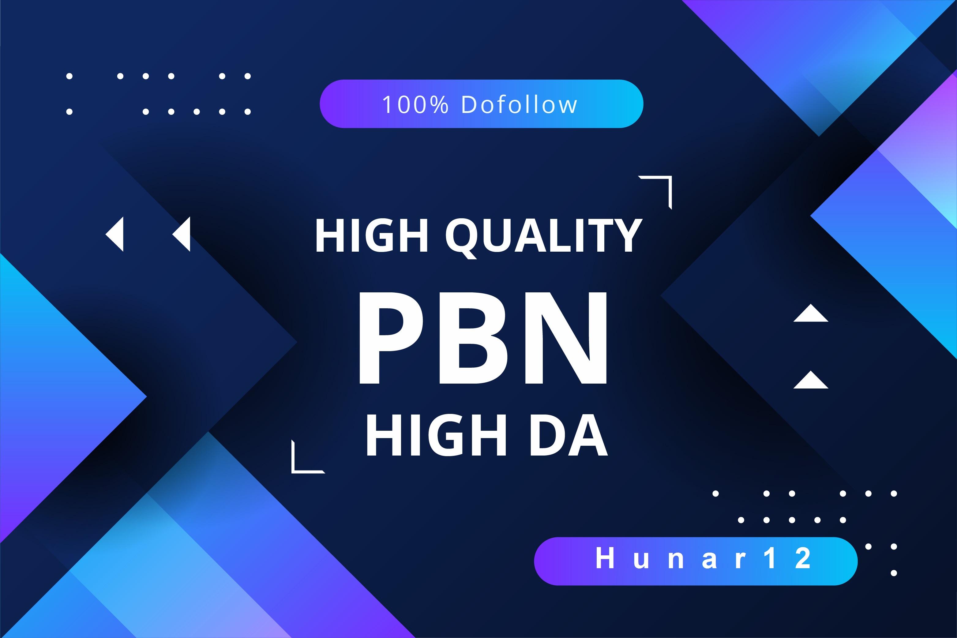 DA 60+ High Quality 50 PBN Backlinks for boost your w...