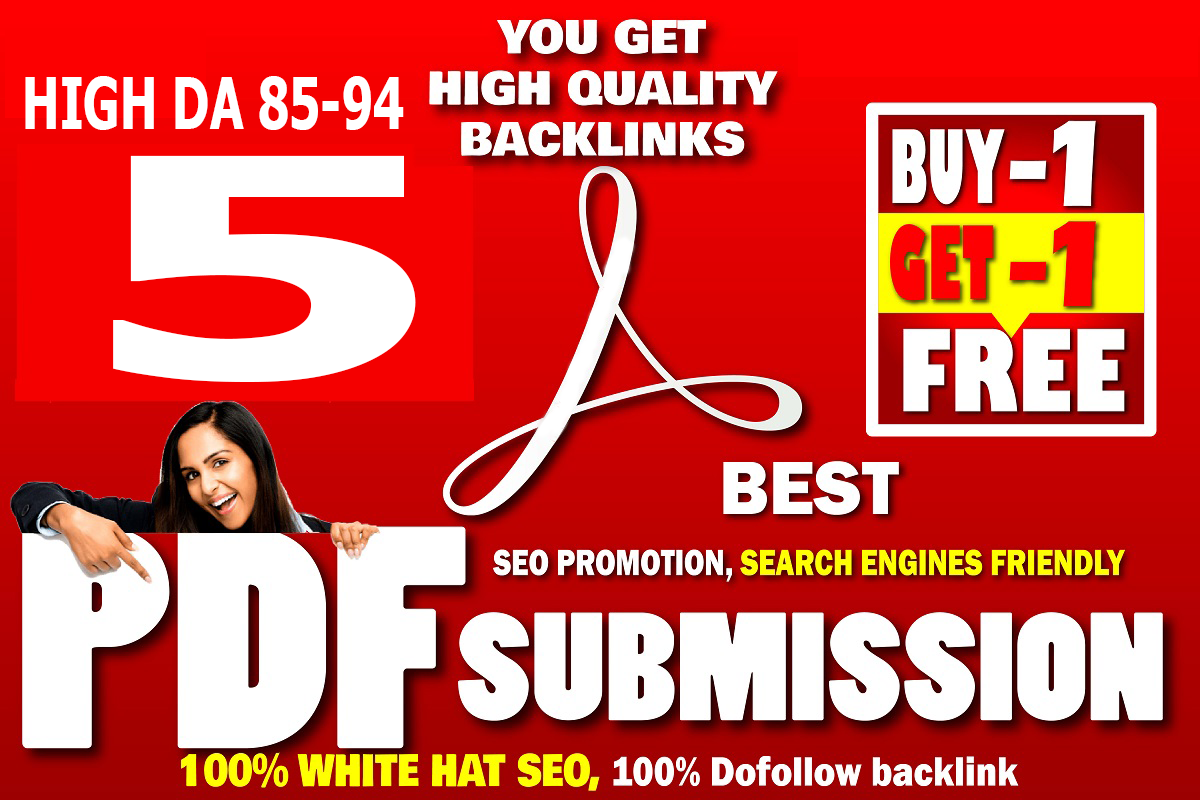 5 PDF Submission White hat seo High DA 85-94 Quality ...