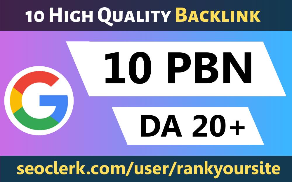 Build 10 Dofollow Homepage PBN Backlinks High Quality...