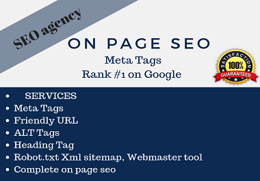 do onpage seo write meta tags, tilte, description, ...