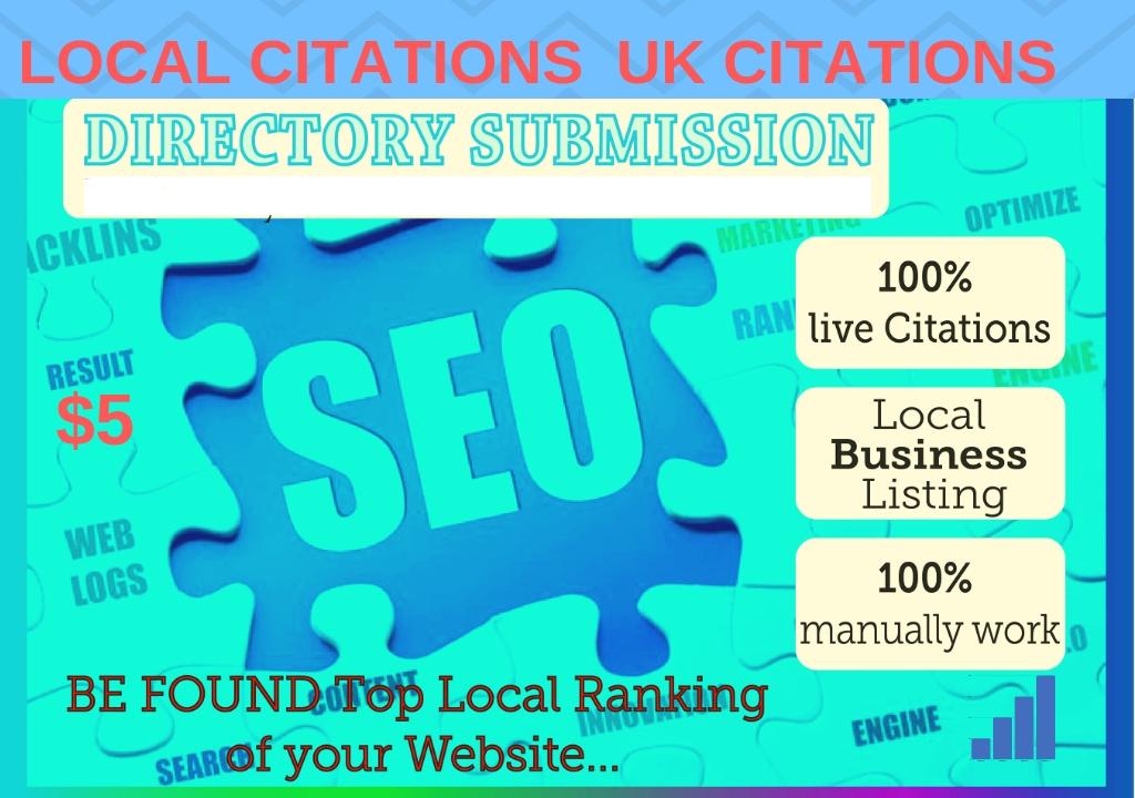 I provide top 100 local citations UK citations USA lo...