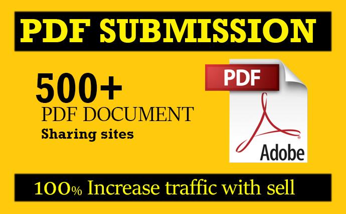 I will do PDF submission in 100 document sharing site...