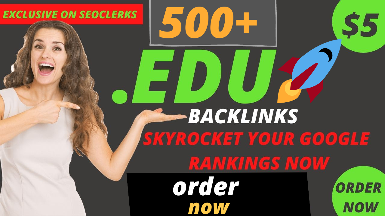 DO 300. EDU High Quality SEO backlinks skyrocket your...