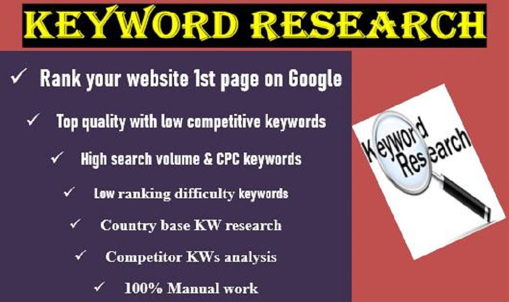 I will do 30 Best SEO keywords research that are rele...
