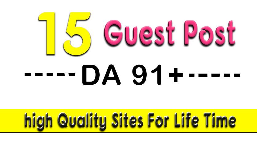 15 high authority guest post on da 80 to 95 sites