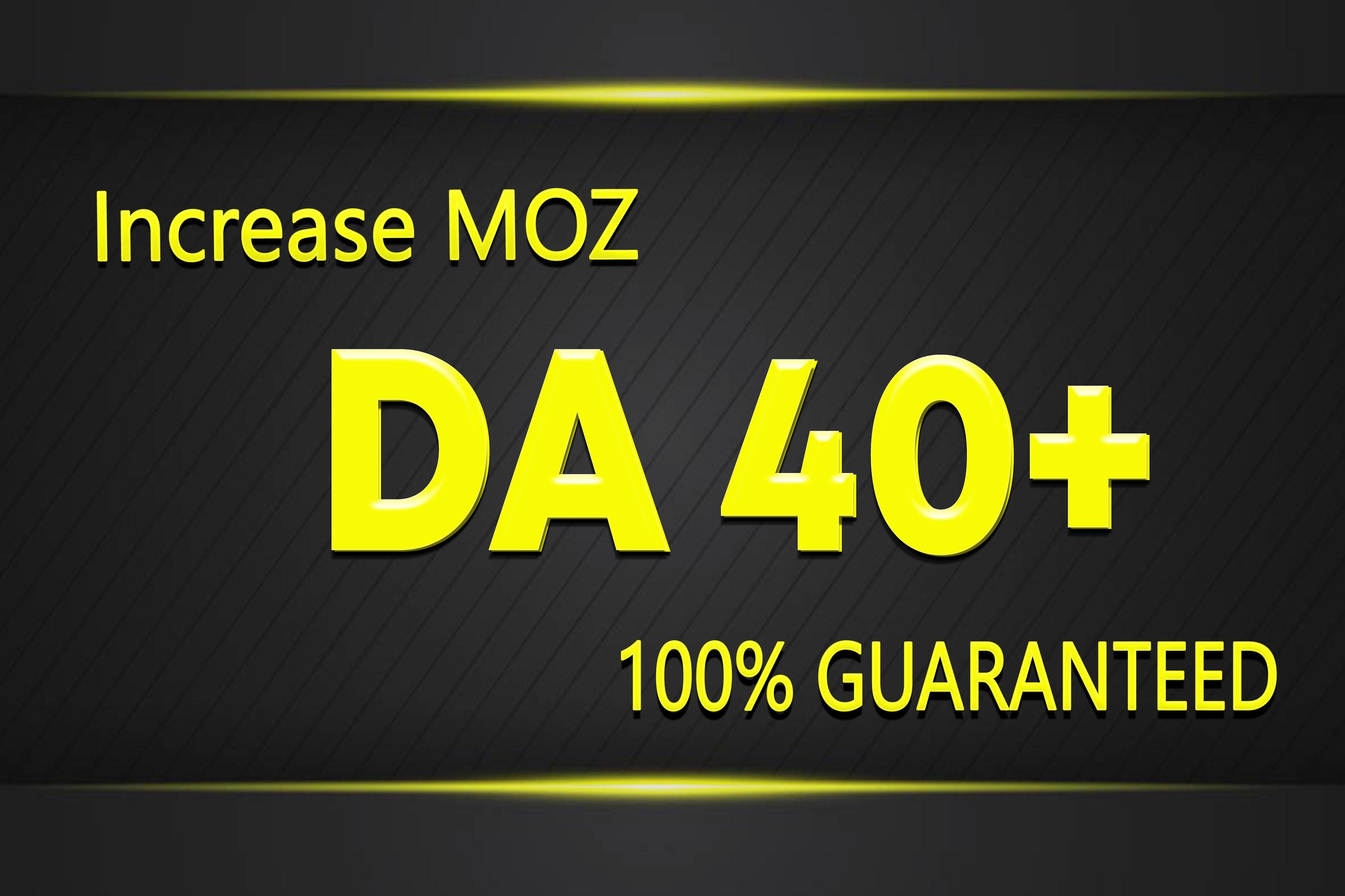 increase your domain authority permanent moz da 40+ &...
