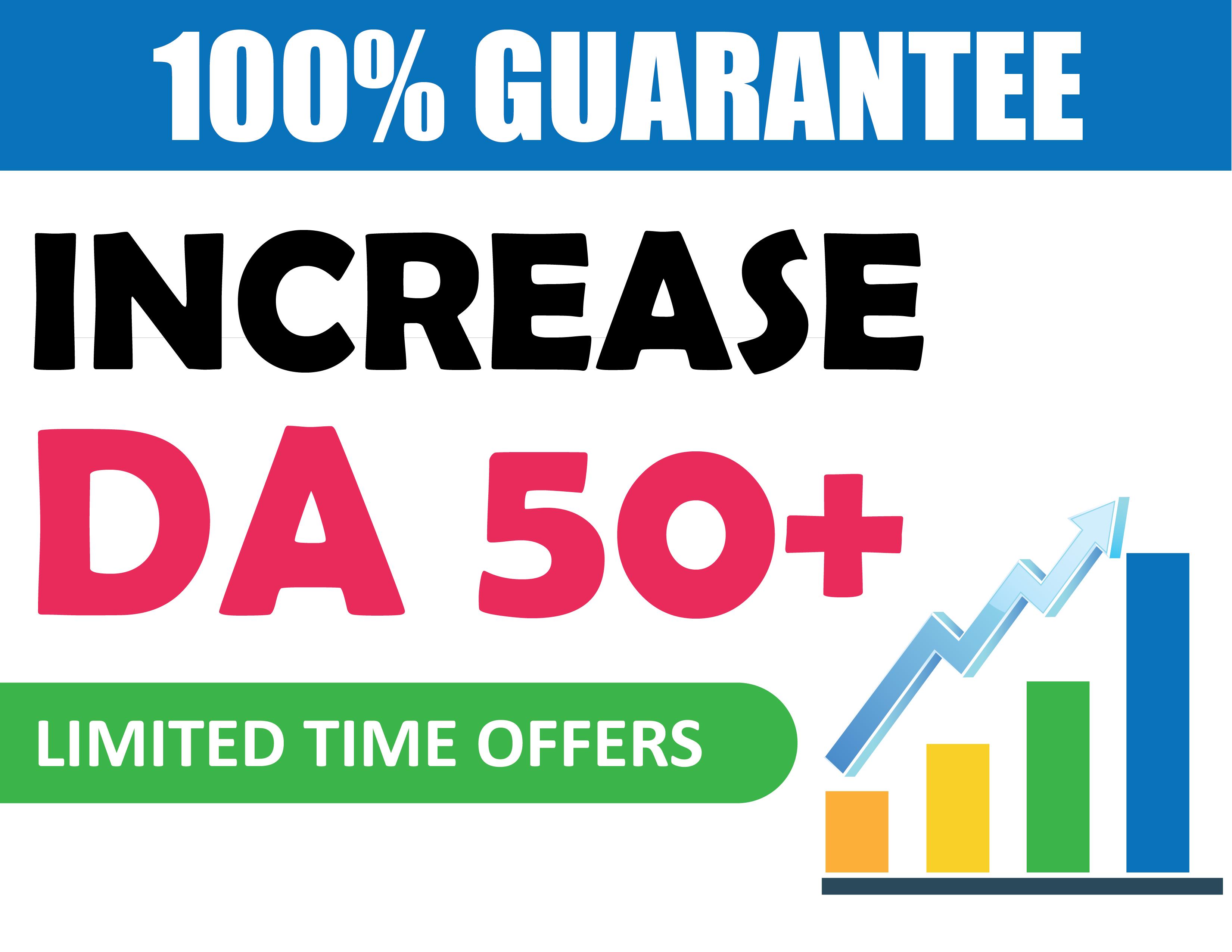 Increase your website MOZ DA 50+ & PA 30+ Permane...
