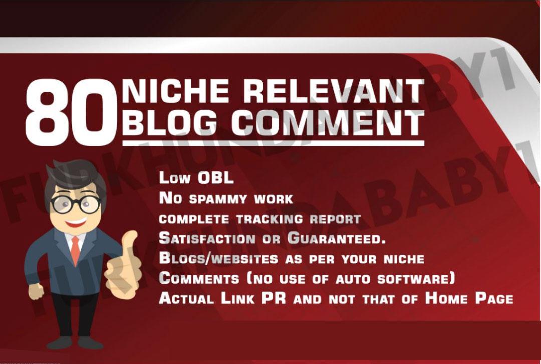 80 Niche Relevant Manual Blog Comments