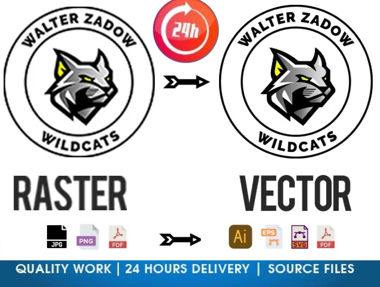 I will vectorize logo, convert to vector, vector tr...