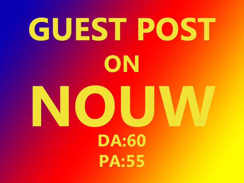 I will Write and Publish Guest post On Nouw Blog Da 6...