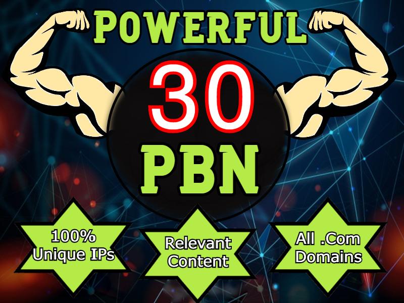 30 PBN Backlinks to boost your website ranking, all....